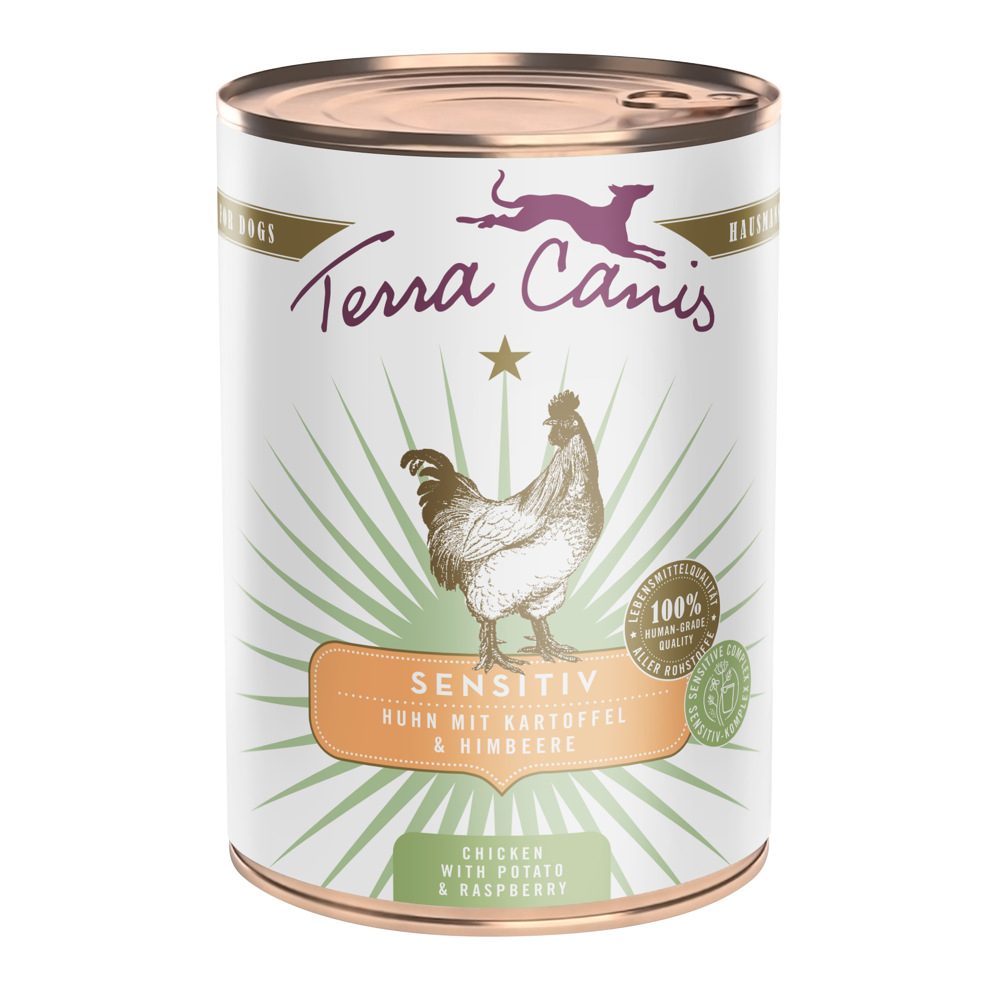 Huhn mit Kartoffel und Himbeere