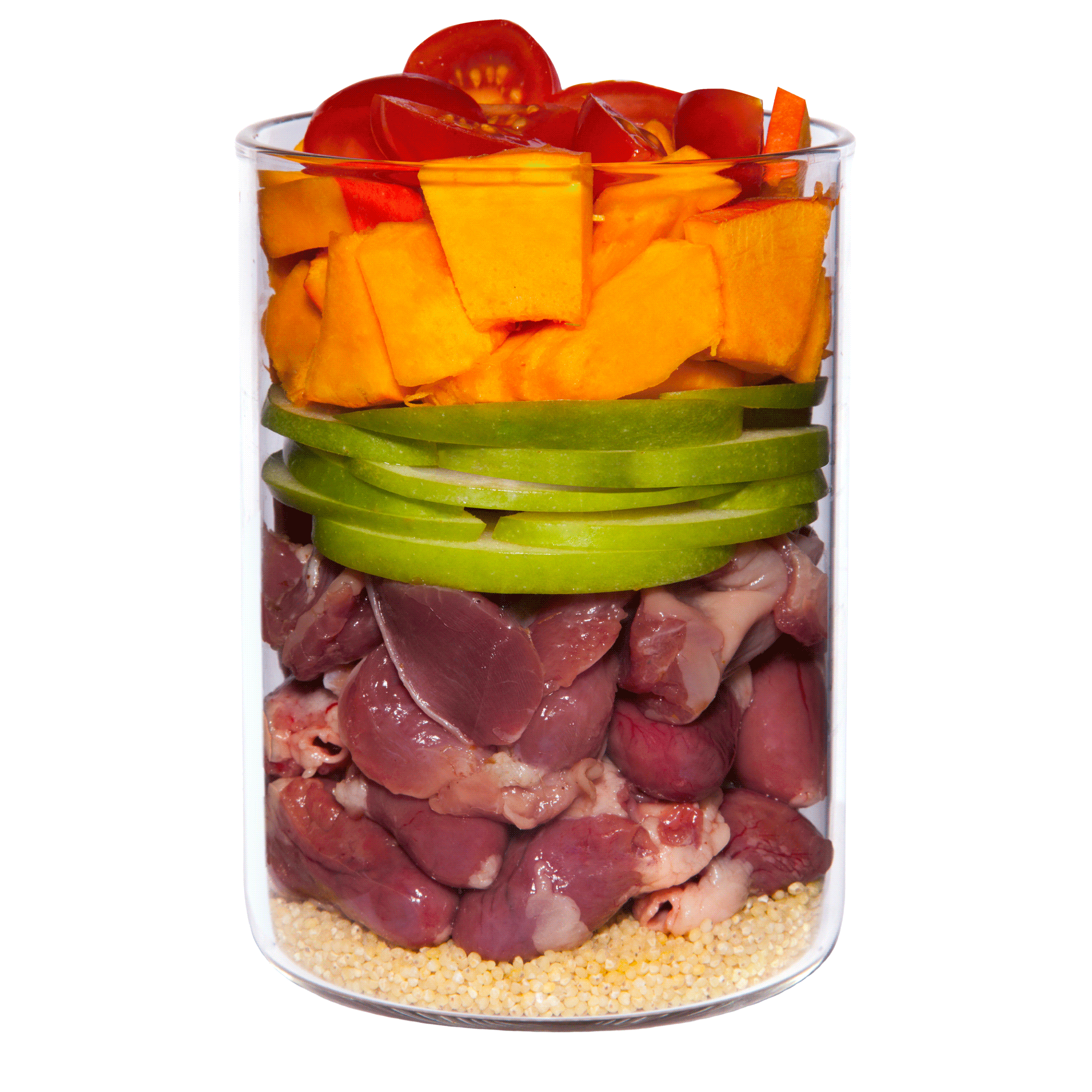 Huhn mit Kürbis, Kamille und Tomate