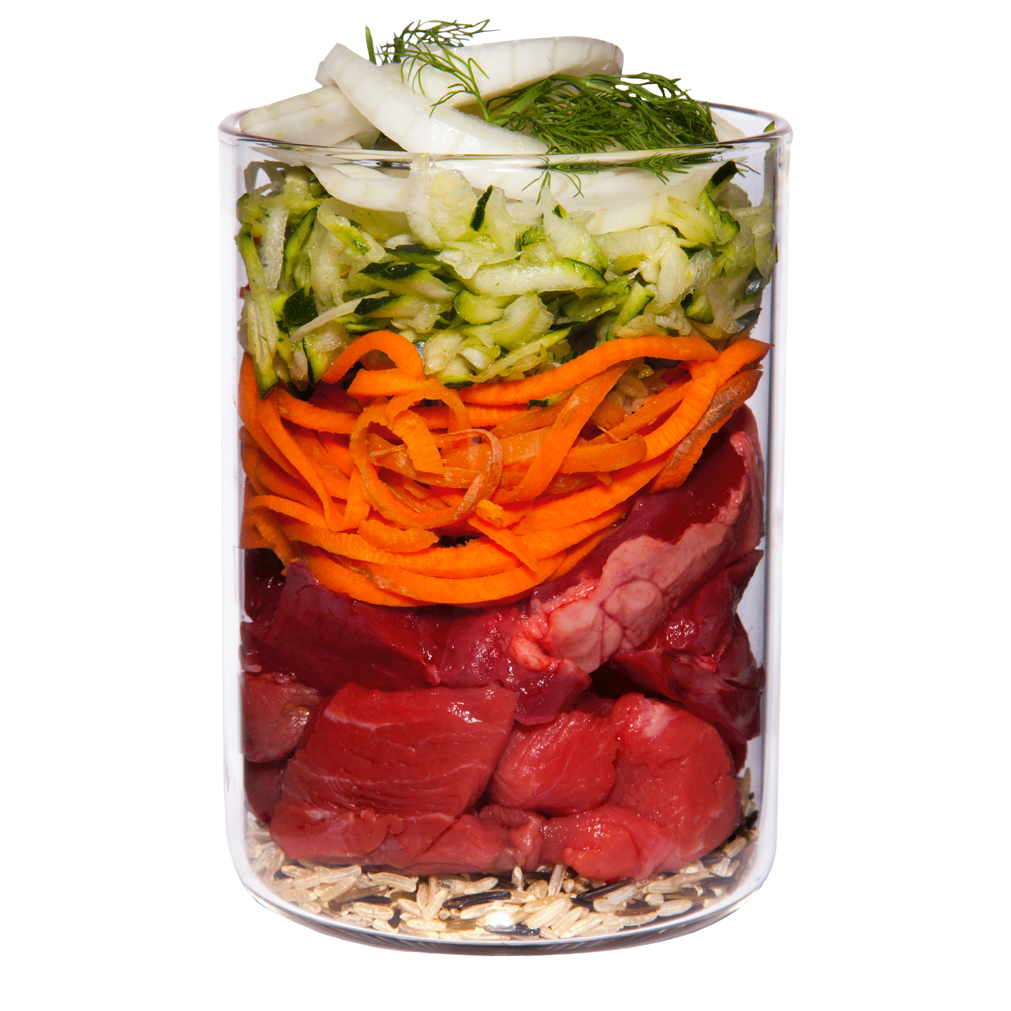 Lamm mit Zucchini, Fenchel und Magerjoghurt