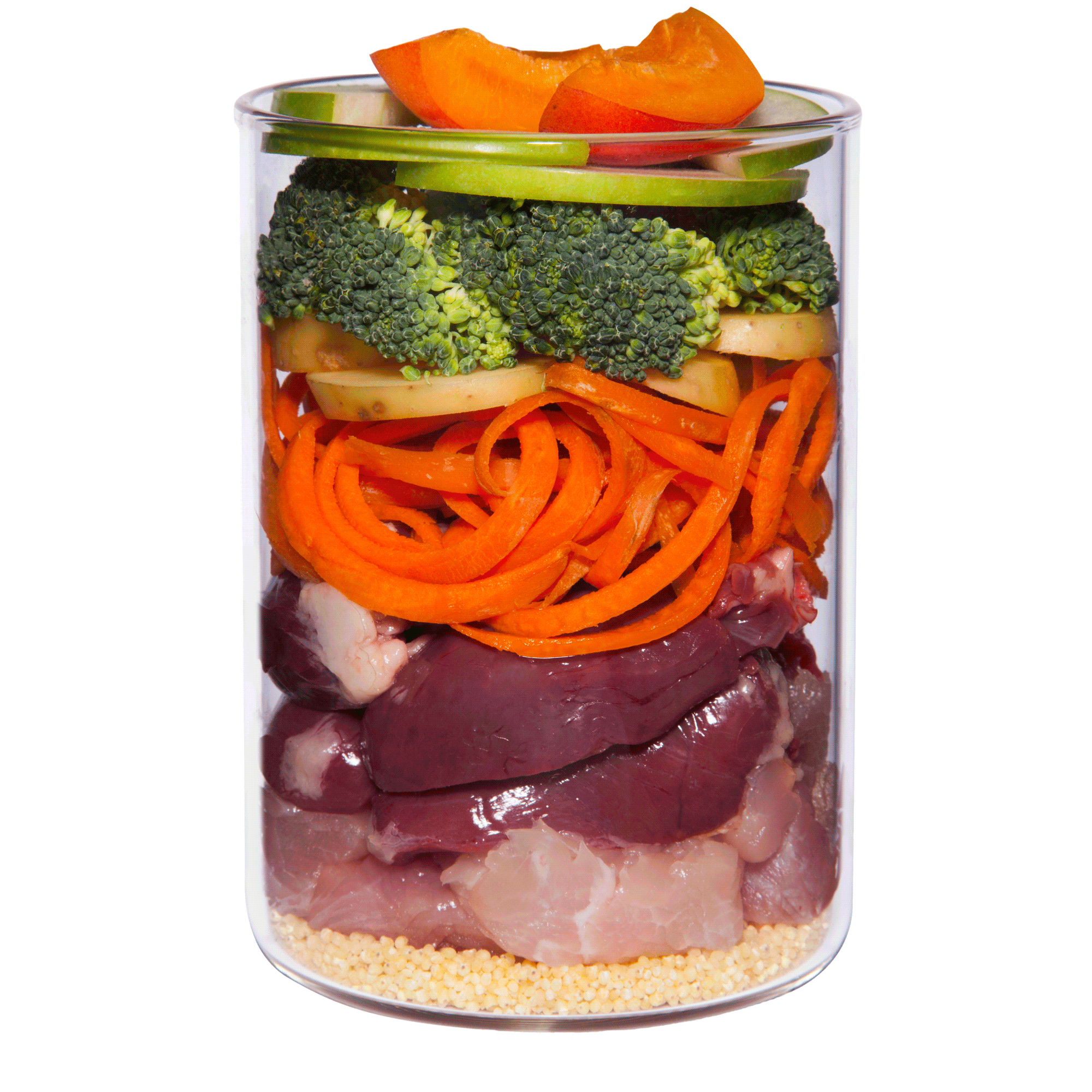 Pute mit Brokkoli, Birne und Kartoffel