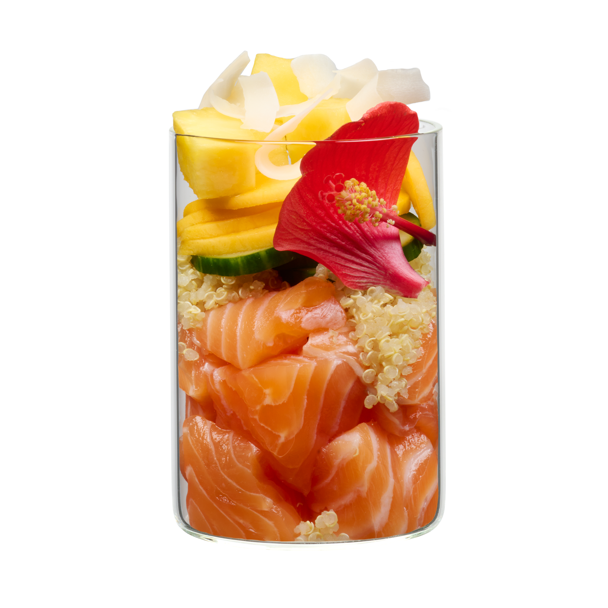 Waikiki Woof: Lachs mit Quinoa, Mango und Hibiskus